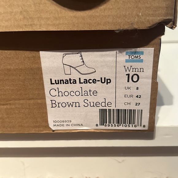 Toms Lunata Lace-Up Sz. 10 - Picture 3 of 8